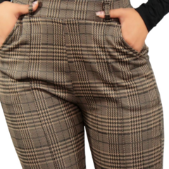 Jeggins Mujer Legging Pantalón A Cuadro Mallones Mayon Malla - MALABIS