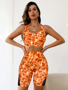 Conjunto Deportivo Mujer Short Biker Top Stretch Fit Push Up - comprar en línea