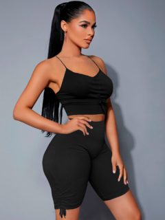 Imagen de Conjunto Deportiva Mujer Short Y Blusa Stretch Fit Push Up