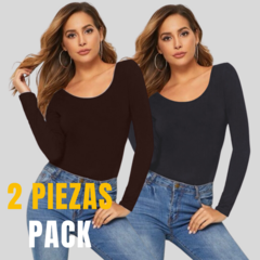 Set 2 Blusas Mujer Manga Larga Interior Térmico - MALABIS