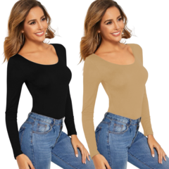 Set 2 Blusas Mujer Manga Larga Interior Térmico - MALABIS