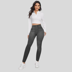 Set 2 Mallones Mujer Mezclilla Stretch Leggins Mayon Mallas Negro y Azul - tienda en línea