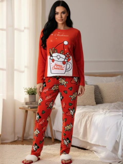Set Pijama Mujer Navideña Polar Fleece Sudadera y Pants - tienda en línea