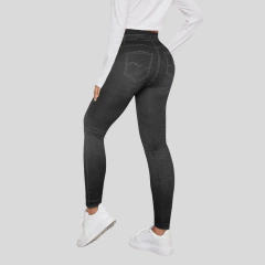 Set 2 Mallones Mujer Mezclilla Stretch Leggins Mayon Mallas Negro y Azul - MALABIS
