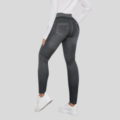 Set 2 Mallones Mujer Mezclilla Stretch Leggins Mayon Mallas Negro y Azul - tienda en línea