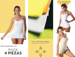 Pack de 4 Blusa Mujer Tirantes Casual Blusa Negra Crop Top Dama - comprar en línea