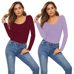 Set 2 Blusas Mujer Manga Larga Interior Térmico - comprar en línea