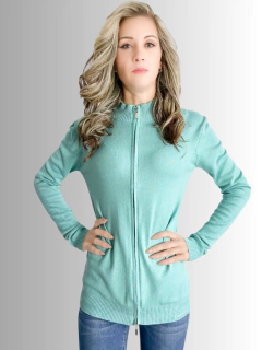 Sueter Mujer De Cuello Alto Y Cierre Sueteres Dama Sweaters