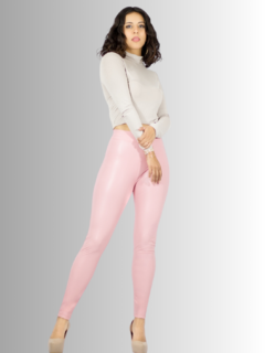 Leggins Moda Elegante Casual Mujer Mallones Cuero Vinipiel