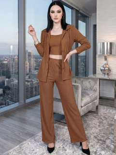 Conjunto 3 Piezas para Dama | Camisola, Top y Pantalón