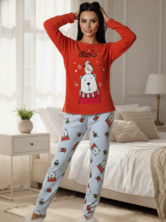 Set Pijama Mujer Navideña Polar Fleece Sudadera y Pants en internet