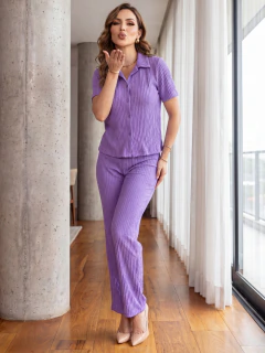 Imagen de Conjunto Casual para Dama de 2 Piezas | Blusa Texturizada y Pantalón