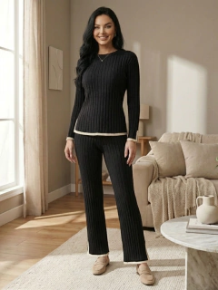 Imagen de Conjunto de dos piezas para mujer | Conjunto de Pantalón y Blusa | Set de pant Casual Stretch