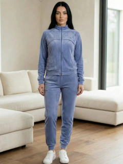 Conjunto Deportivo de Terciopelo para Mujer – Chamarra con Cierre y Jogger - MALABIS