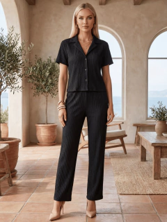 Conjunto de Mujer de Dos Piezas | Camisa de Botones Manga Corta y Pantalón Recto en internet