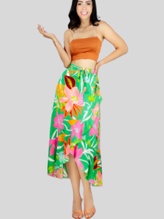 Falda Corte De Sirena Con Volantes, Elegante o Casual Falda Lápiz De Cintura Alta - MALABIS