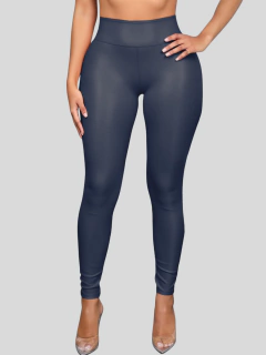 Leggins Moda Elegante Casual Mujer Leginsn Cuero Vinipiel - MALABIS