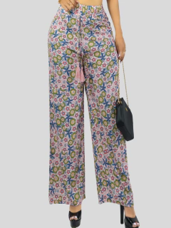 Pantalón Amplio de Mujer Wide Legs de Cintura Alta Estampados en internet