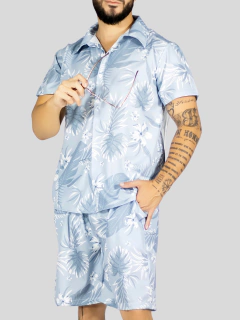 Conjunto Hombre Verano Camisa y Short a Juego Alberca Playa y Calor