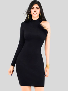 Vestido Mujer Fiesta Casual Una Manga Stretch Ajustado Moda - comprar en línea