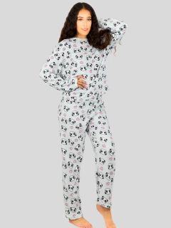 Pijama de Peluche para Mujer Polar FLeece Pantalón y Sudadera Afelpada Calientita - tienda en línea