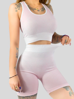 Conjunto de Mujer Deportivo/Casual 2 PIEZAS Short y Blusa Stretch, Comodidad y Estilo