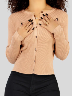 Suéter de Mujer Manga Larga Acanalado, Sweater de Punto con Botones Elegante y Casual - comprar en línea