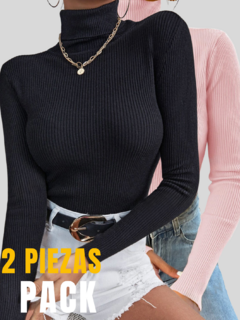 Suéter de Dama Cuello Tortuga Acanalado Stretch: Elegancia y Comodidad - comprar en línea