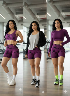 Set 2 Shorts Deportivo Mujer Casual Stretch Texturizado Push Up Biker, Running, Gym y Entrenamiento Shores - tienda en línea