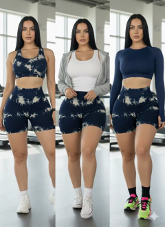 Set 2 Shorts Deportivo Mujer Casual Stretch Texturizado Push Up Biker, Running, Gym y Entrenamiento Shores - MALABIS