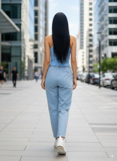 Blusa mujer cuello alto crop top acanalada con tirantes en internet