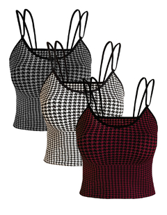 Set 3 Tops Mujer Deportivo O Casual Blusa Croptop Tirantes