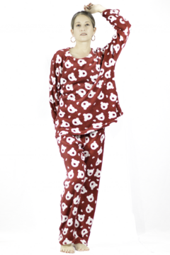 Pijama Afelpada Mujer Polar Pantalón Sudadera Ropa Invierno - tienda en línea