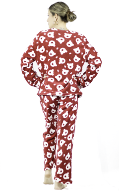 Pijama Afelpada Mujer Polar Pantalón Sudadera Ropa Invierno