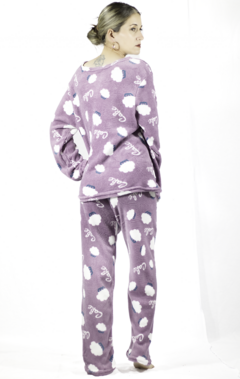 Imagen de Pijama Afelpada Mujer Polar Pantalón Sudadera Ropa Invierno