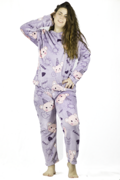 Pijama Afelpada Mujer Polar Pantalón Sudadera Tallas Extras