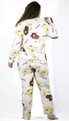 Pijama Afelpada Mujer Polar Pantalón Sudadera Tallas Extras