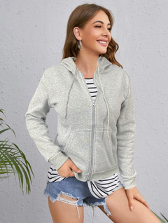 Sudadera Mujer Capucha Y Cierre Con Interior Térmico Abrigo - tienda en línea