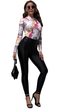 Leggins Moda Elegante Casual Mujer Mallones Cuero Vinipiel