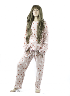 Pijama Afelpada Mujer Polar Pantalón Sudadera Ropa Invierno - MALABIS