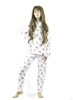 Pijama Afelpada Mujer Polar Pantalón Sudadera Ropa Invierno - tienda en línea
