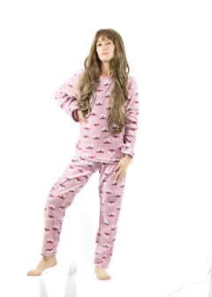 Imagen de Pijama Afelpada Mujer Polar Pantalón Sudadera Ropa Invierno