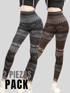 Imagen de Set 2 Legging de Mujer Mallones Dama Stretch Leggins Mayon Mallas