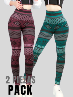 Set 2 Legging de Mujer Mallones Dama Stretch Leggins Mayon Mallas