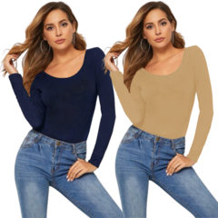 Set 2 Blusas Mujer Manga Larga Interior Térmico - comprar en línea