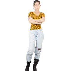 Imagen de Pack de 2 Blusa de Mujer con Amarre en Cuello y Estampado Súper Stretch