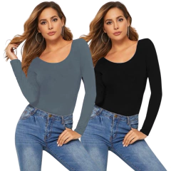 Imagen de Set 2 Blusas Mujer Manga Larga Interior Térmico