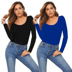 Set 2 Blusas Mujer Manga Larga Interior Térmico - tienda en línea