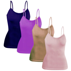 Pack de 4 Blusa Mujer Tirantes Casual Blusa Negra Crop Top Dama - comprar en línea