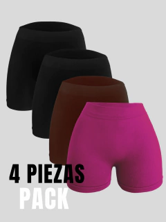 Set 4 Boxer Short Mujer Faja Moldeado Calzon Levanta Gluteos - MALABIS